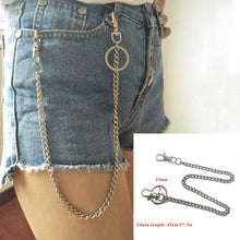 Load image into Gallery viewer, BLA Metal Trousers Pant Chain Punk Hip-hop Chain Waist Link Metal Wallet Silver Key Chain Jeans Waist Link Keyring Jewelry Z30
