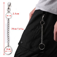 Load image into Gallery viewer, BLA Metal Trousers Pant Chain Punk Hip-hop Chain Waist Link Metal Wallet Silver Key Chain Jeans Waist Link Keyring Jewelry Z30