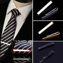 Load image into Gallery viewer, Classic Men Tie Pin Casual Style Golden Silve Tie Clip Fashion Jewelry Exquisite Wedding Men Bow Tie Pin Simple Necktie Clasp