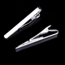 Load image into Gallery viewer, Classic Men Tie Pin Casual Style Golden Silve Tie Clip Fashion Jewelry Exquisite Wedding Men Bow Tie Pin Simple Necktie Clasp