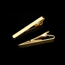Load image into Gallery viewer, Classic Men Tie Pin Casual Style Golden Silve Tie Clip Fashion Jewelry Exquisite Wedding Men Bow Tie Pin Simple Necktie Clasp